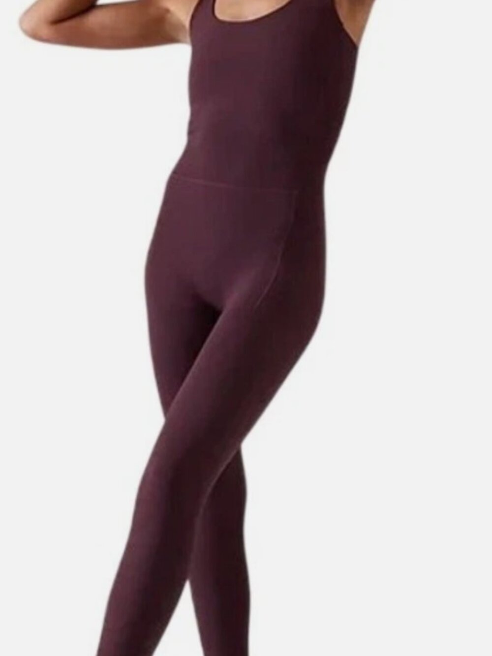 Athleta Salutation Bodysuit Maroon/Purple Women's Size Medium Tall